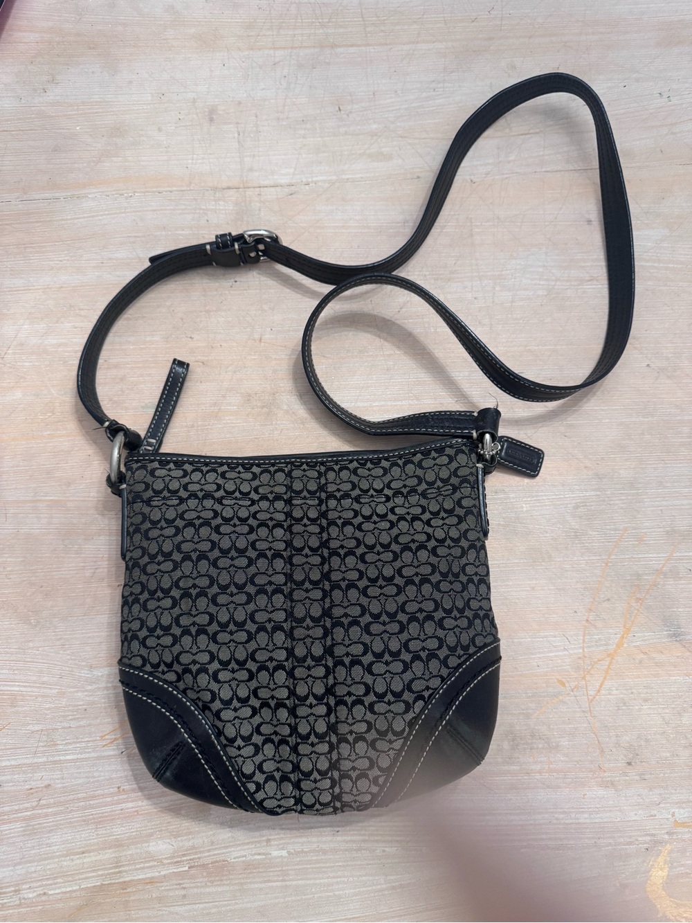 Vintage Y2K Coach SoHo Signature Mini C Jacquard Crossbody